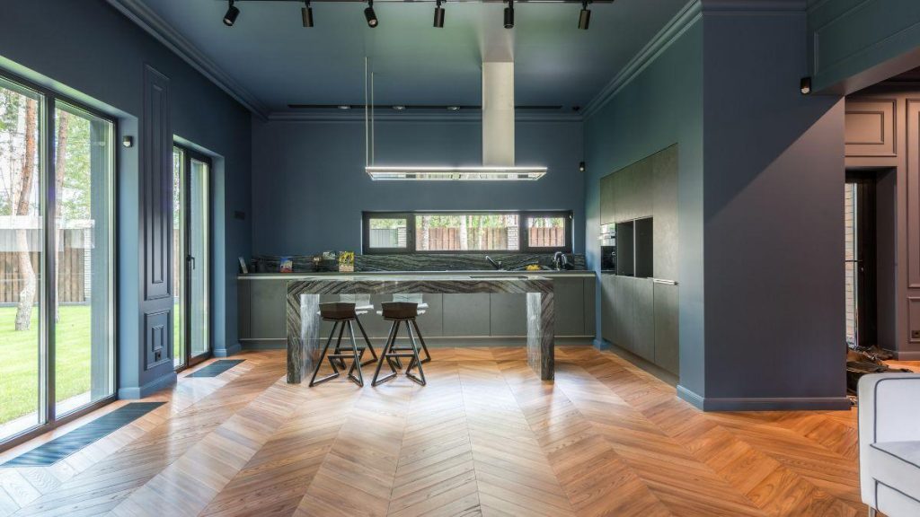 A room featuring wooden flooring services by Homestead Improvements in Colorado Springs
